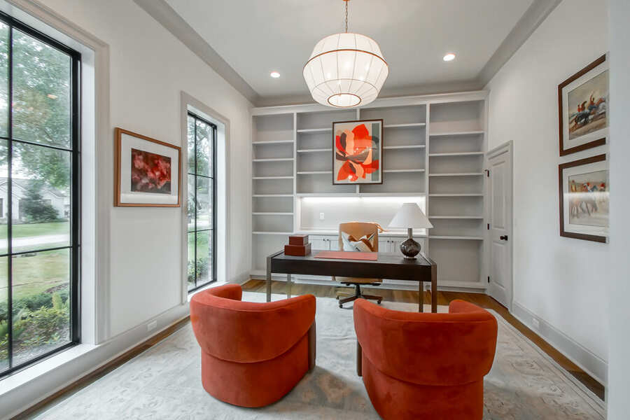 Home office or study with custom built-ins