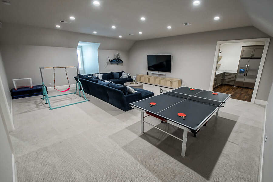 Bonus room play and exercise area on the new second floor